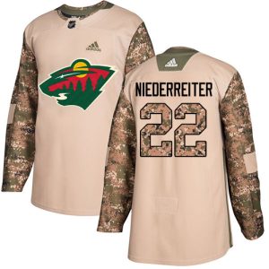 Herren Minnesota Wild Eishockey Trikot Nino Niederreiter #22 Authentic Camo Veterans Day Practice